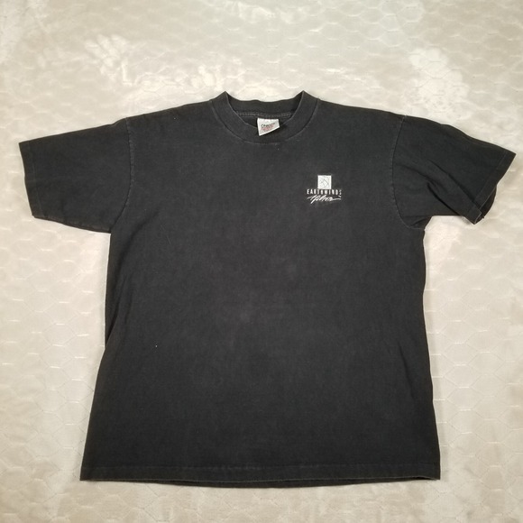 Oneita Other - VTG Earthwinds Hilton Hotel Embroidered Shirt Sz Lg Oneita Single Stitch FADED